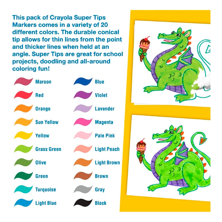 Crayola Super Tip Markers 20Pk