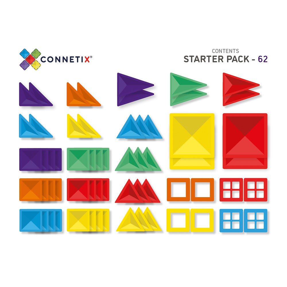 Connetix Rainbow Starter Pack 62 pc