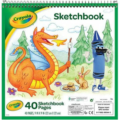 Crayola Sketchbook 40 Paper Pages 22 x 22cm