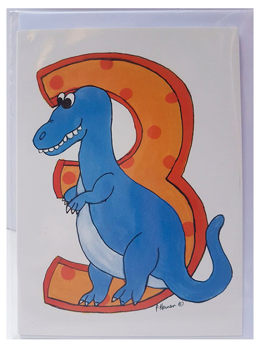 Age 3 Dinosaur Card