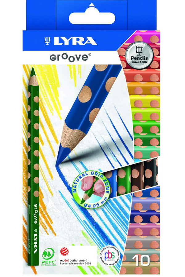 Lyra Groove Triangular Coloured Pencils (10pc)