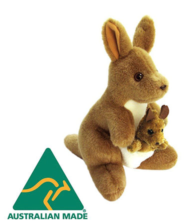 Kangaroo With Joey 30cm Australian Made
