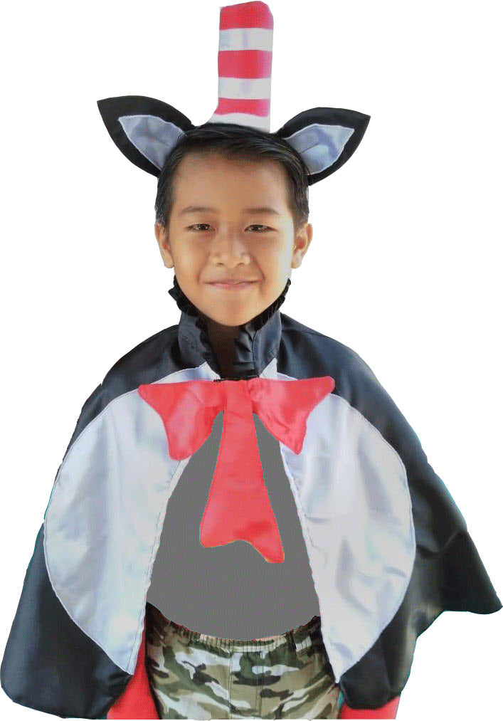 Cat in the Hat Costume Cape Set