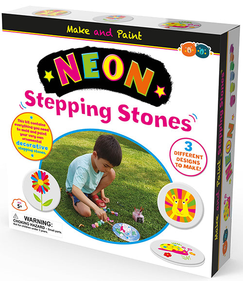 Make And Paint Stepping Stones - Neon