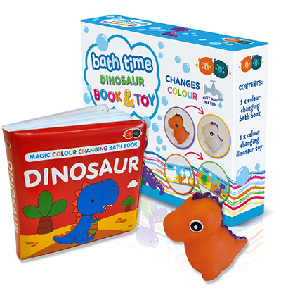 Bath Book & Dinosaur - Colour Changing - Buddy & Barney