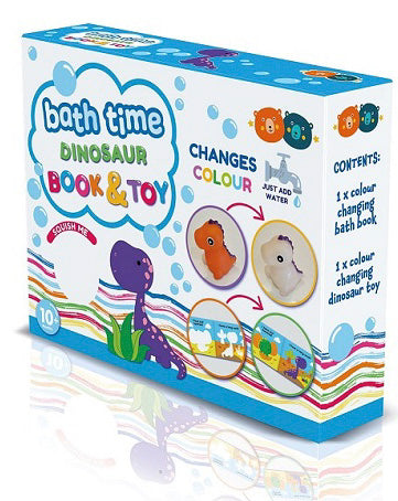 Bath Book & Dinosaur - Colour Changing - Buddy & Barney