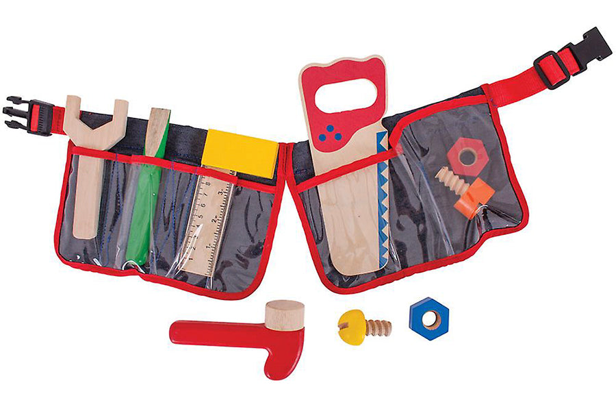 Red Carpenters tool Belt Windmill Educational Toys