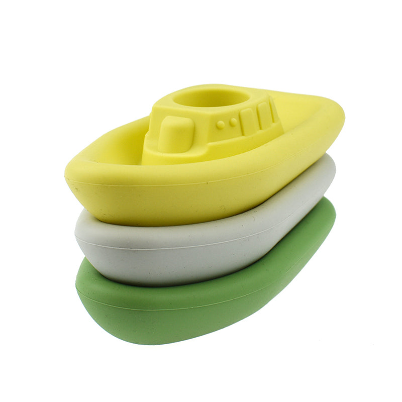 Bath Boats 3pc Silicone Set-Grey/Green