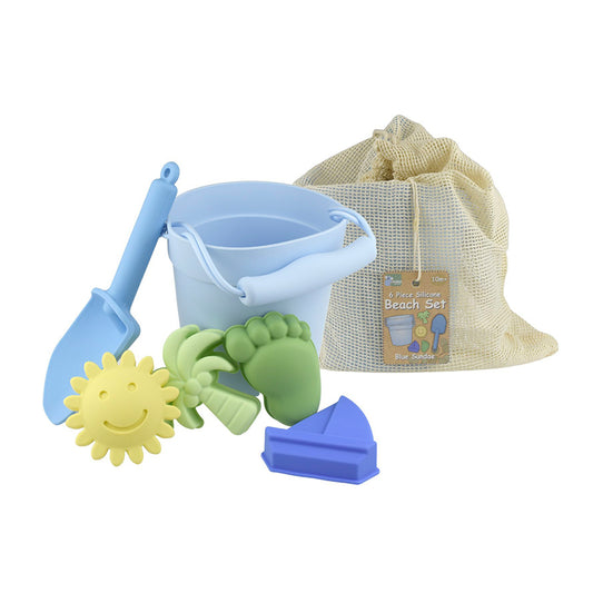 6pc Silicone Beach Set Blue Sundae