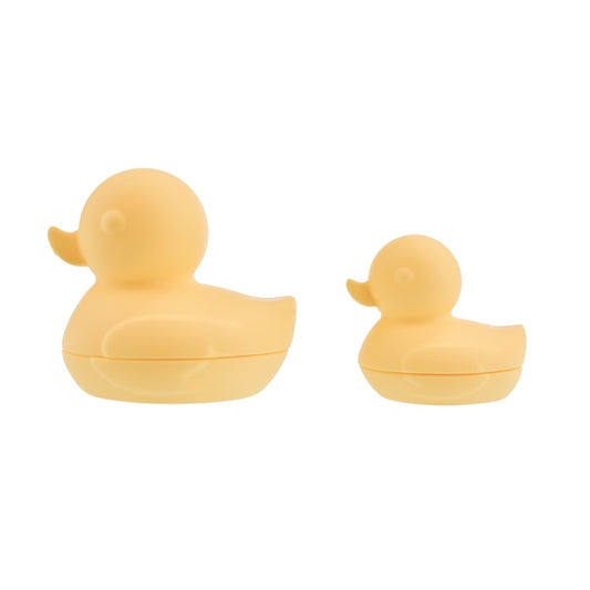 Silicone Bath Ducks 2pcs Set Yellow