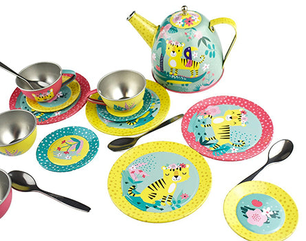 Tiger Tea Set With Picnic Basket