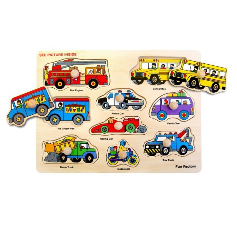 Vehicles Knob Puzzle