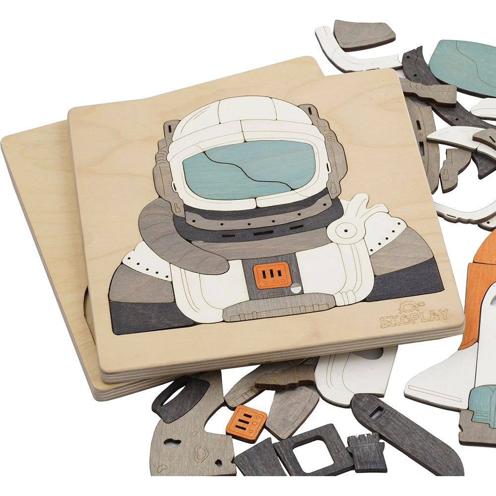 Man On The Moon- 2 Layer- Wooden Puzzle- Ekoplay