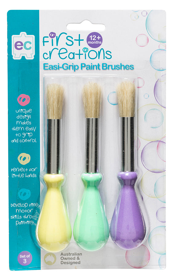 First Creations Easi-Grip Paint Brush Set Of 3