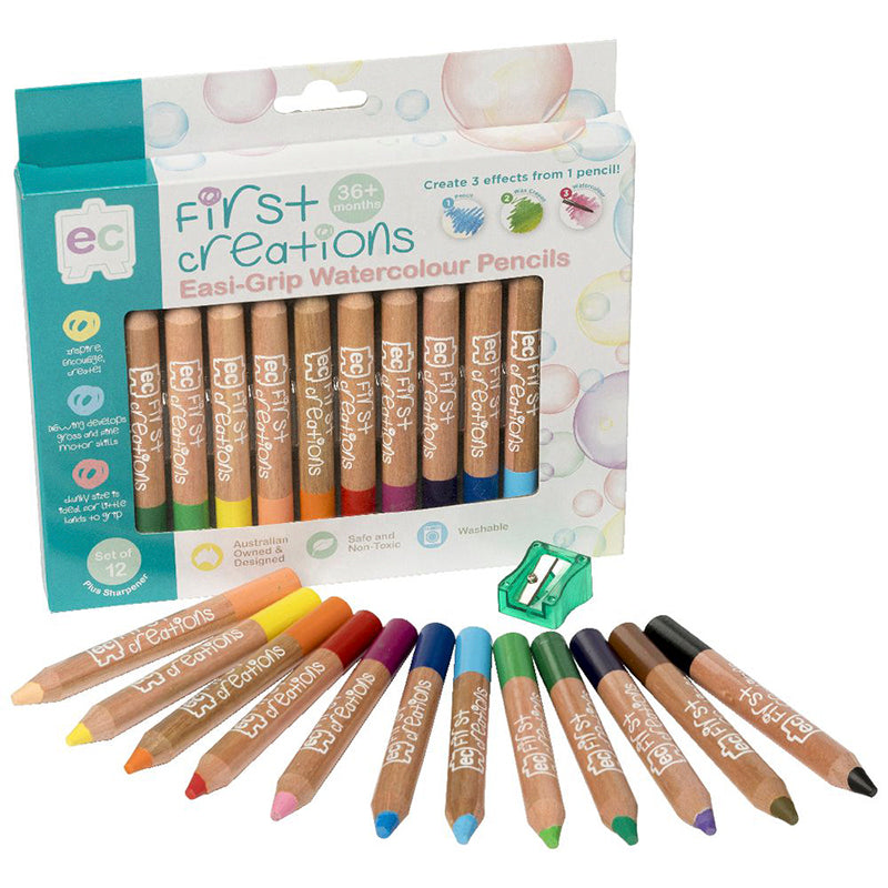 Easi Grip Wooden Watercolour Pencils 12 Pk