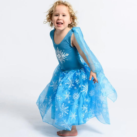 Elsa Frozen Dress -Size L- 7-9 Years