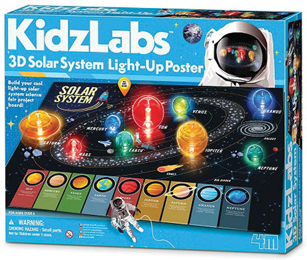 Kidzlabs 3D Solar System Light-Up Poster Board