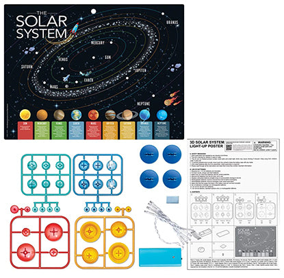 Kidzlabs 3D Solar System Light-Up Poster Board