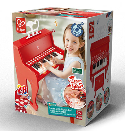 Hape Learn With Lights Piano - Red