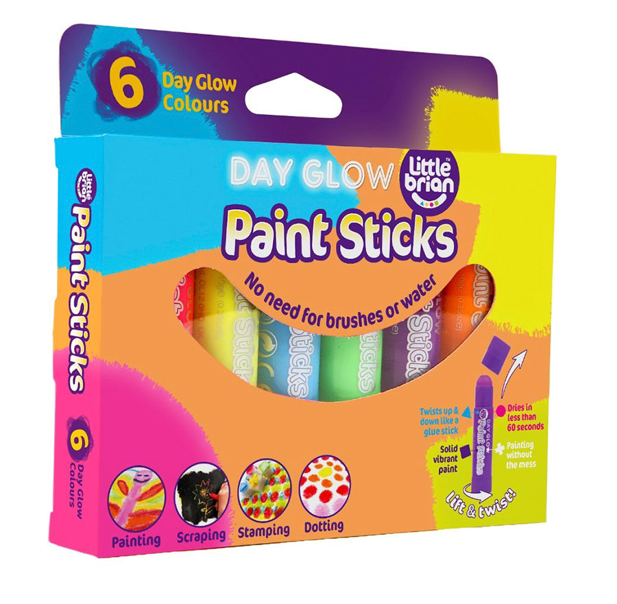 Little Brian Paint Sticks Day Glow 6 Pack