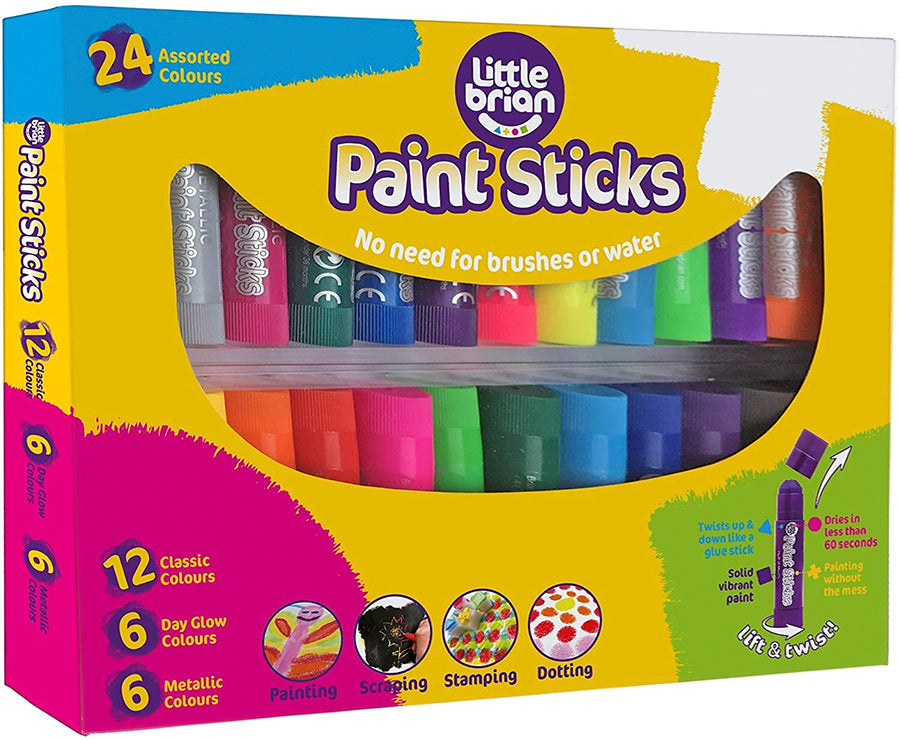 Little Brian Paint Sticks Assorted 24 Pack