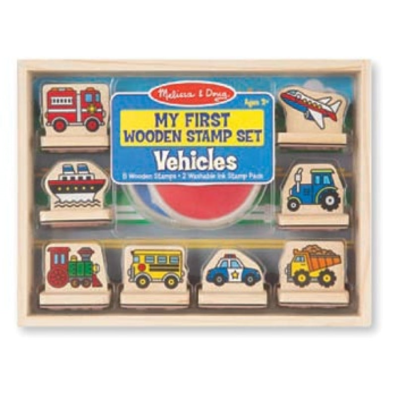 My First Wooden Stamp Set - Vehicles