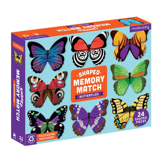 Mudpuppy Memory Match Shaped – Butterflies