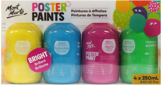 Bright Poster Paint 250mls 4pc