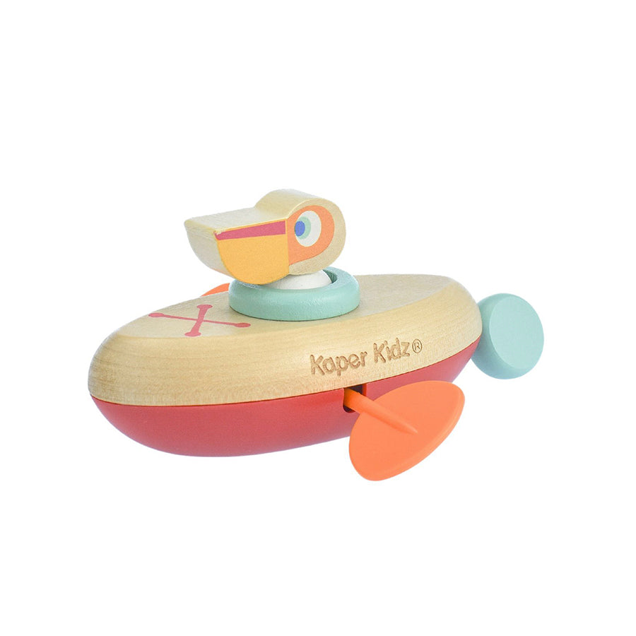 Animal Canoe Pull String Pelican Water Bath Toy