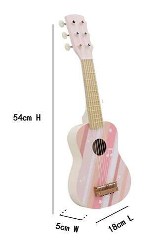 Six String Wooden Guitar- Pink