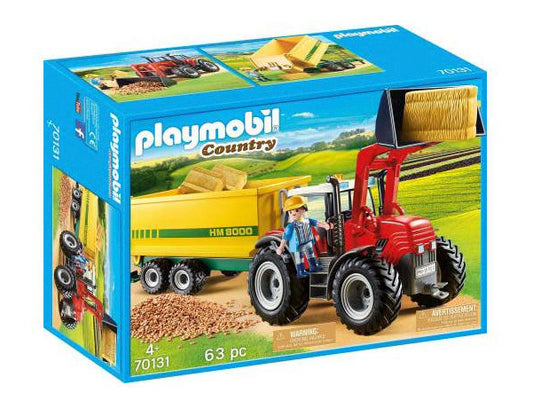 Playmobil Tractor With Feed Trailer
