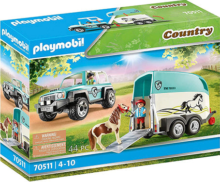 Playmobil - Car With Pony Trailer 70511