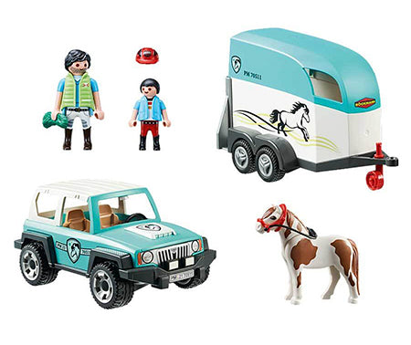 Playmobil - Car With Pony Trailer 70511