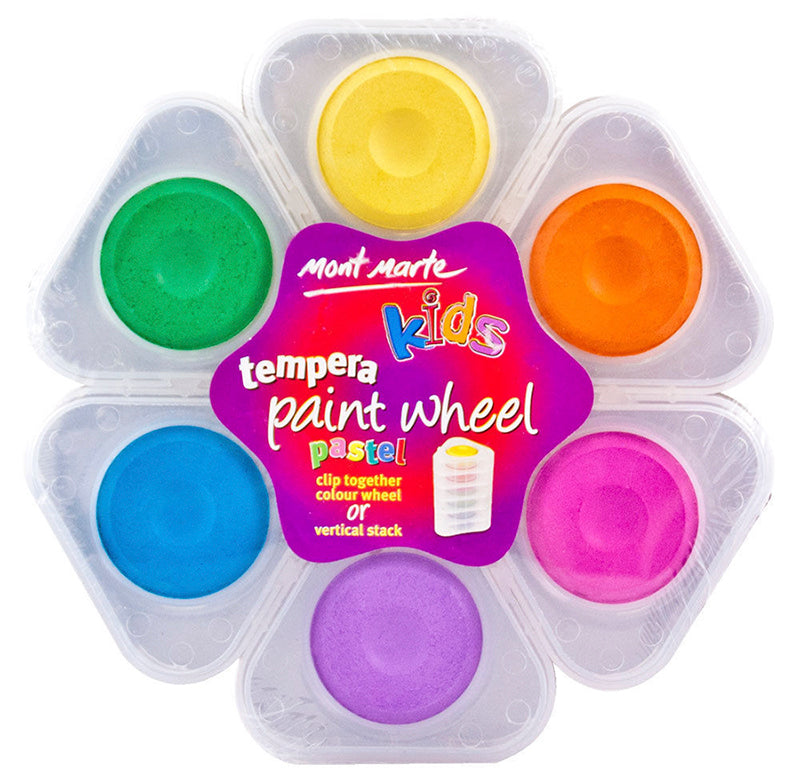 Tempera Paint Wheel 6pc Pastel