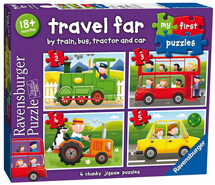 Ravensburger - My First Puzzles - Travel Far (4 puzzles)