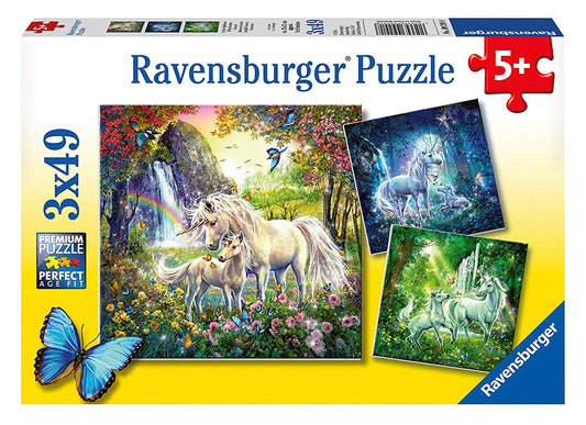 Ravensburger - Beautiful Unicorns Puzzle 3x49 pieces
