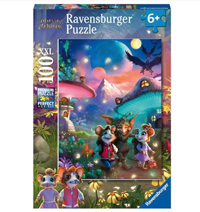 Ravensburger- The Enchanted Mushroom Town Puzzle 100PC