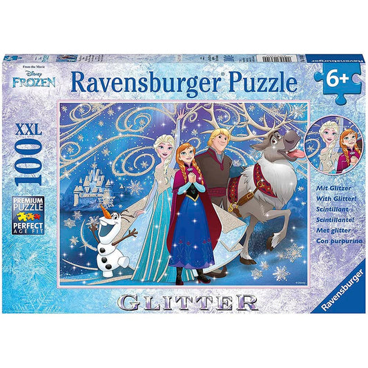 Ravensburger Frozen Glittery Snow Puzzle- 100Pc