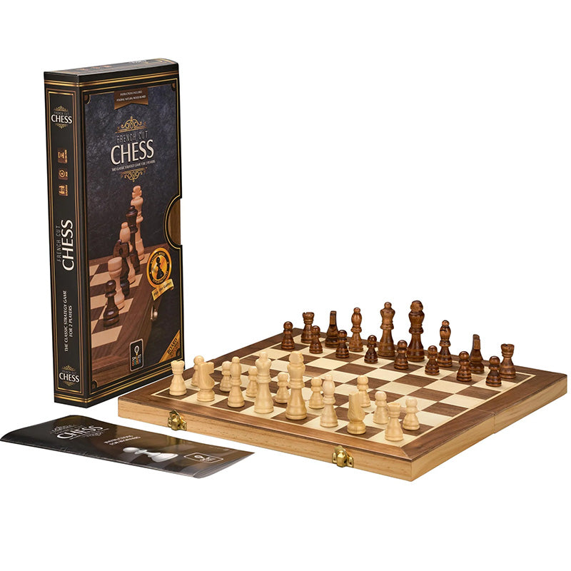 Wooden Chess Set 40cm French Cut