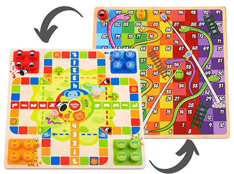 2 in 1 Ludo And Snakes & Ladders Wooden Game