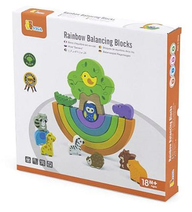 Rainbow Balancing Blocks with Animals - Viga Toys