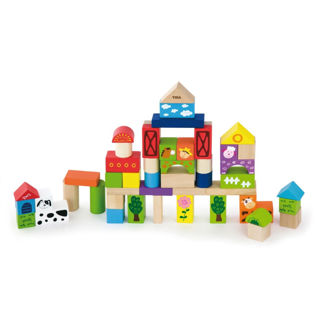 Viga- Farm Block Set- 50Pc