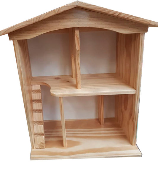 Wooden Dolls House All Natural 2 Level