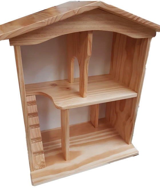 Wooden Dolls House All Natural 2 Level