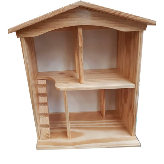 Wooden Dolls House All Natural 2 Level