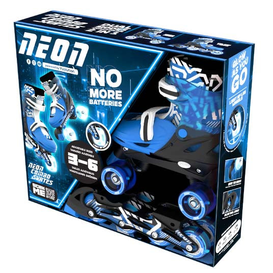 Neon Combo Skates Blue -Shoe Size 3-6