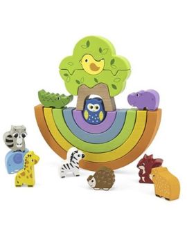 Rainbow Balancing Blocks with Animals - Viga Toys