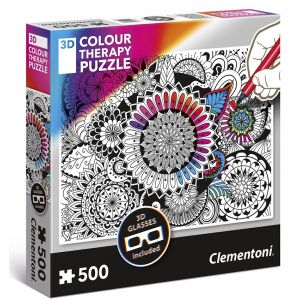 Clementoni Mandala 3D Colour Therapy Puzzle 500pc