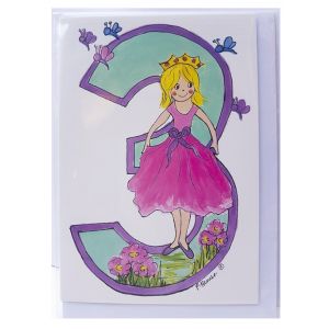 Age 3 Party Princess Card