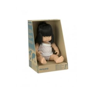 Miniland Doll 38cm Asian Girl with Hair